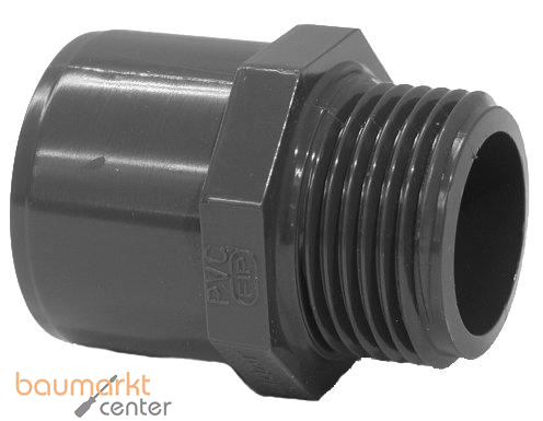 Aliaxis -Muffennippel PVC-U KIFV R 2 1/2" xd75 PN16 Klebmuffe/-stutzen AG