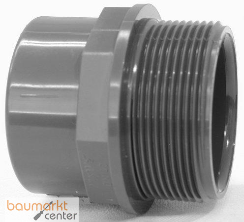 Aliaxis Red-Stck PVC-U RFV R 2" x 1 1/2" PN16 Gewindestutzen/-muffe