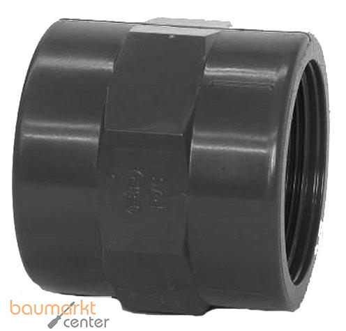 Aliaxis berg.muffe PVC-U MIFV d 63 x 2" PN16 Klebmuffe/Gewindeanschluss
