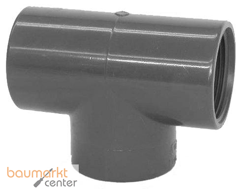 Aliaxis T-Stck 90 Gr. PVC-U TFV R 3/4" PN16 Gewindemuffe