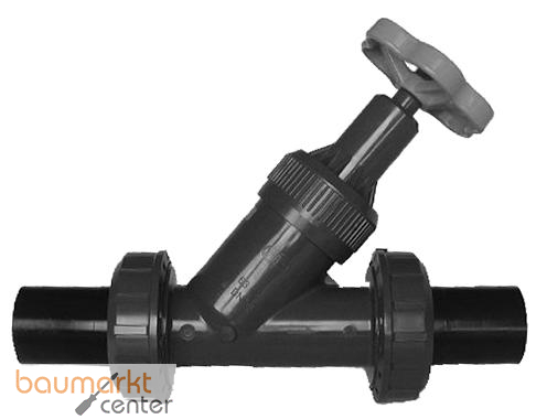 Aliaxis PVC-U Schrgsitzabsperrventil d20 EPDM Verschr. PE100-LS-Stutz VVUBEV-EPDM