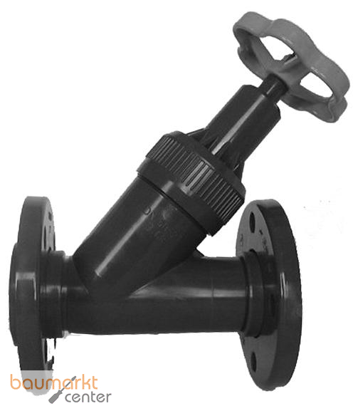 Aliaxis PVC-U Schrgsitzabsperrventil d63 FKM Losflansch VVOV-FKM
