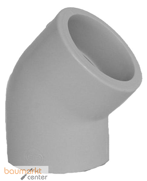 Aliaxis Winkel PP HIM 45 Grad 75mm zum Muffenschweissen
