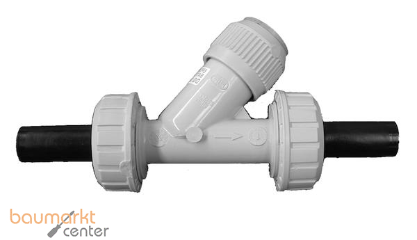 Aliaxis Schrgsitz-Rckschlagventil PP, PE-LS Stutzen PE 100, SDR 11 VRUBEM/EPDM d 32