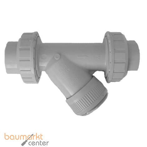 Aliaxis Schraegsitz-Schmutzfaenger Verschraubung m.Gewindemuffen RVUFM/FKM R 3/4 Zoll