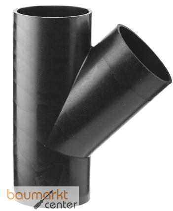 Aliaxis Abzweig f.PE Abfluss d 125/63 45 Grad schwarz