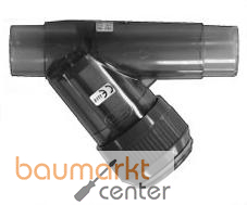 Aliaxis Schmutzfnger transp. PVC-U d63 FKM Klebstutzen RVDT-FKM