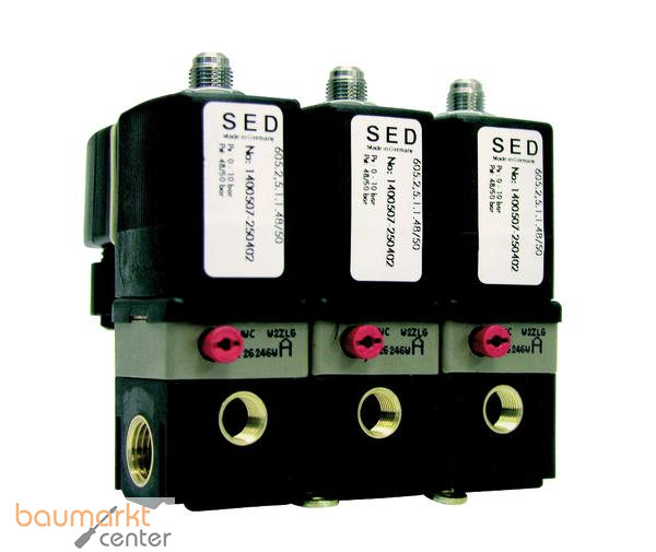 Aliaxis 3/2-Kunststoff-Vorsteuerventil Typ 605 DN1,6 G 1/4 110V/AC NC NBR