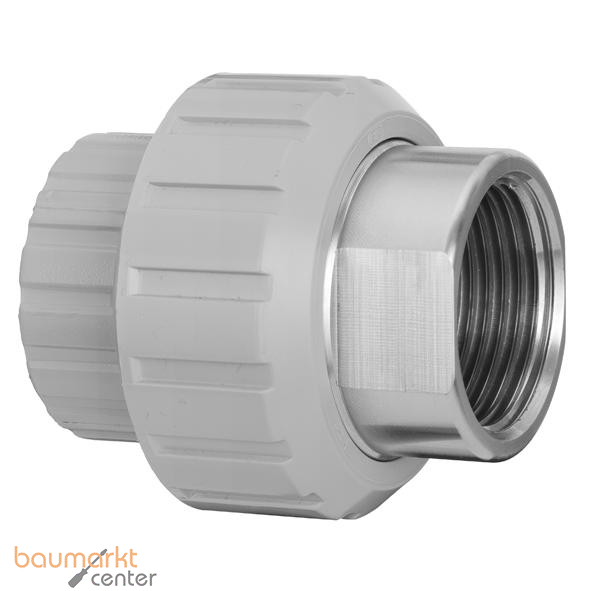 Aliaxis berg-Verschr. PVC-C d50xR1 1/2 Rohr- IG auf Edelstahl EPDM BIFXC