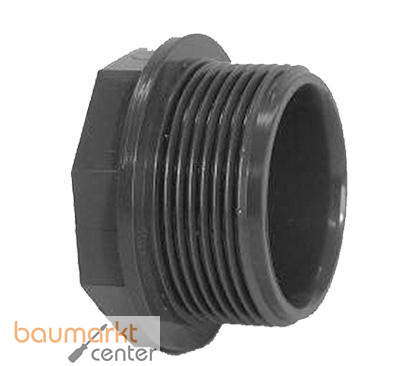 Aliaxis Stopfen PVC-U PFV R 3/4" PN16 Gewindestutzen