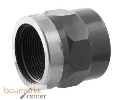 Aliaxis Muffe PVC-U 90 Gr. m. Metallring, d 63 x 2, MM3