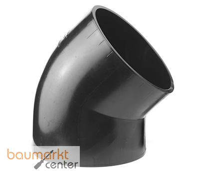Aliaxis Winkel f.PE Abfluss d 40 45 Grad schwarz