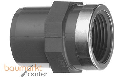 Aliaxis berg-Muffennippel PVC-U m. Metallring d 25 x 1/2, RM3