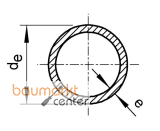 Aliaxis PE-Abflussrohr getempert schwarz L=5 m d 40 x 3,0