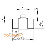 Aliaxis T-Stck red. 90 Gr. kurz PE100 SDR 17 d 225 x 110 TRBE