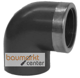 Aliaxis -Winkel 90Gr. PVC-U GIMV d 16 x 3/8" PN16 Klebmuffe/Gewinde metallringverst.