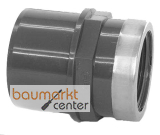 Aliaxis -Muffennippel PVC-U DIMV R 1 1/2" xd50 PN16 Klebmuffe/-stutzen/Gew.muffe metall