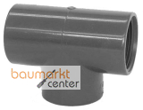 Aliaxis T-Stck 90 Gr. PVC-U TFV R 1 1/2" PN16 Gewindemuffe
