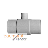 Aliaxis T-Stueck PP 90 x 50mm 90Gr.SDR 11 kurz red.formgespritzt zum Stumpfschweissen